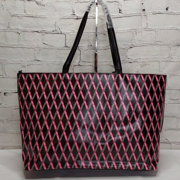 🎈HOLD🎈VICTORIA'S SECRET' TOP~ZIP CARRY~ALL TOTE BAG DOUBLE STRAP RIBBON LOGO - Picture 3 of 16